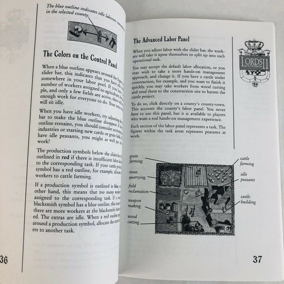 Lords of the Realm II Game Manual Sierra RPG Strategy Reference Softcover VTG - Picture 5 of 7